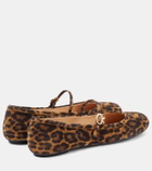 Gianvito Rossi Carla leopard-print suede ballet flats