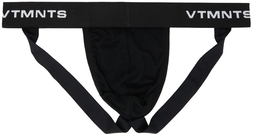 VTMNTS Black Woven Jockstrap
