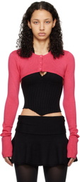 GUIZIO Pink Micro Cardigan