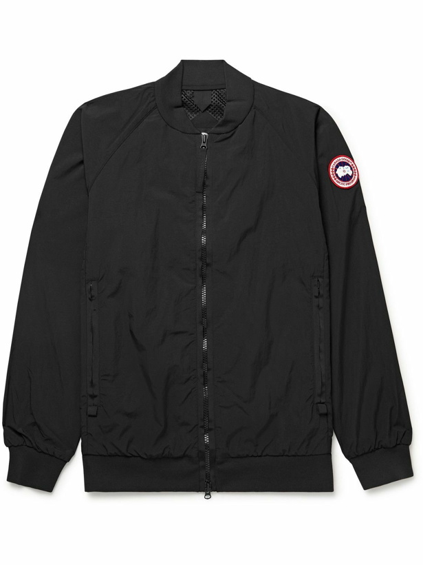 Photo: Canada Goose - Faber Grosgrain-Trimmed AcclimaLuxe Shell Bomber Jacket - Black
