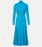 Alaïa Open-back jersey midi dress