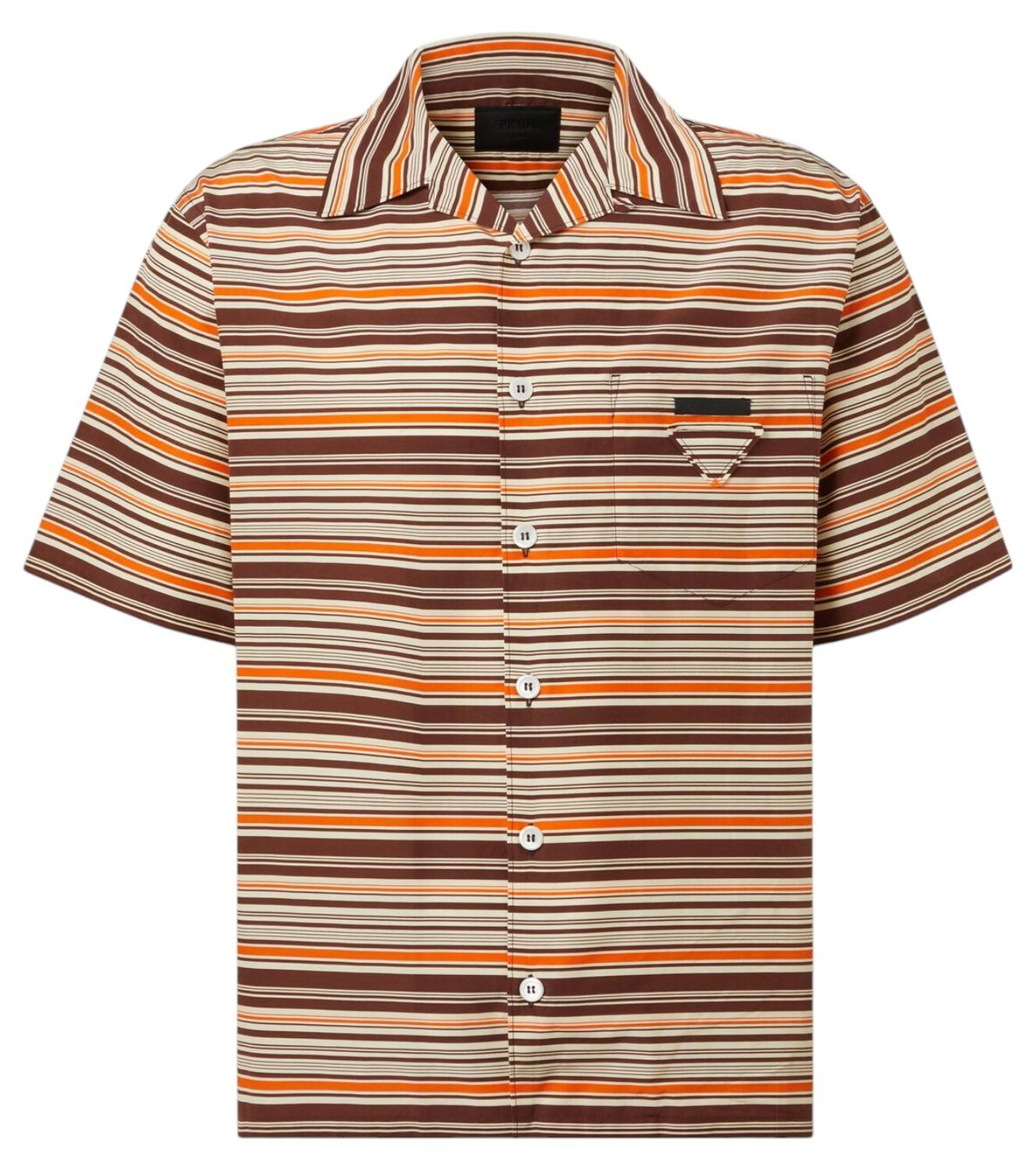 Prada Striped cotton and silk bowling shirt Prada