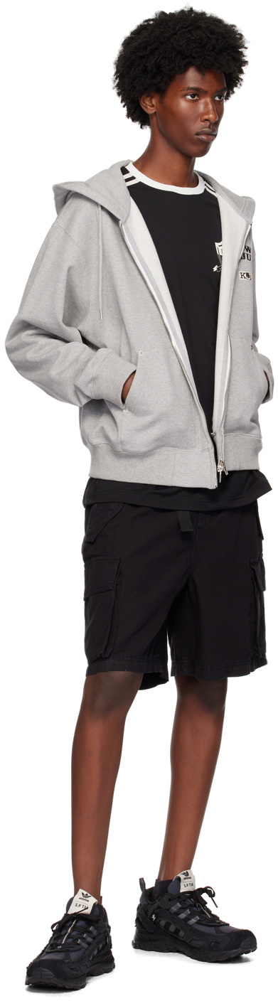 Kijun Gray Rivet Zip Hoodie