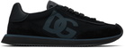 Dolce&Gabbana Black Mixed-Material 'DG' Cushion Sneakers