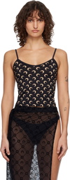 Marine Serre Black Moon Printed Jersey Straps Camisole