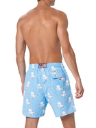 MC2 Saint Barth Man Mid-length Gustavia Swim-shorts With Octopus Print