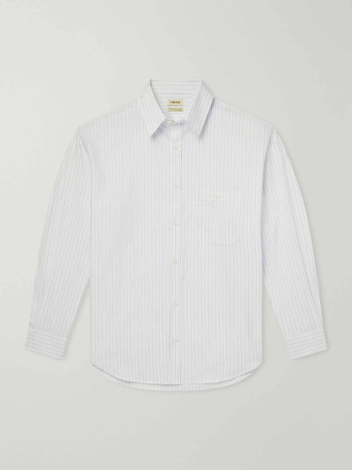 De Bonne Facture - Architect Striped Cotton-Poplin Shirt - White