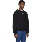 Off-White Black Wavy Line Logo Sweatshirt