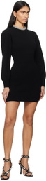 Alexander Wang Black Crystal Tubular Necklace Minidress