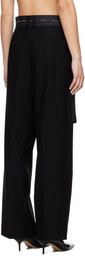 Feng Chen Wang Black Deconstructed Patchwork Trousers
