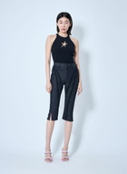 Mugler Capri Denim Cropped Pants