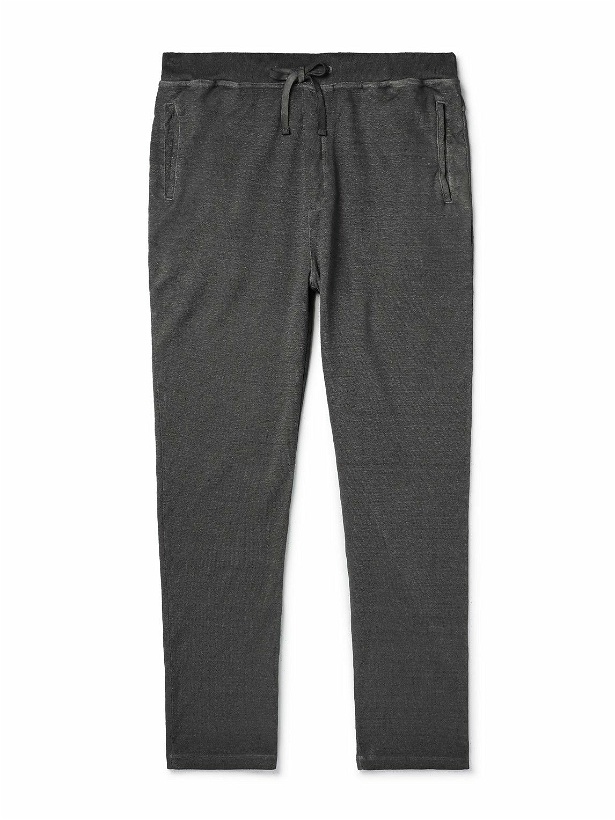 Photo: 120% - Straight-Leg Stretch Linen and Cotton-Blend Sweatpants - Gray