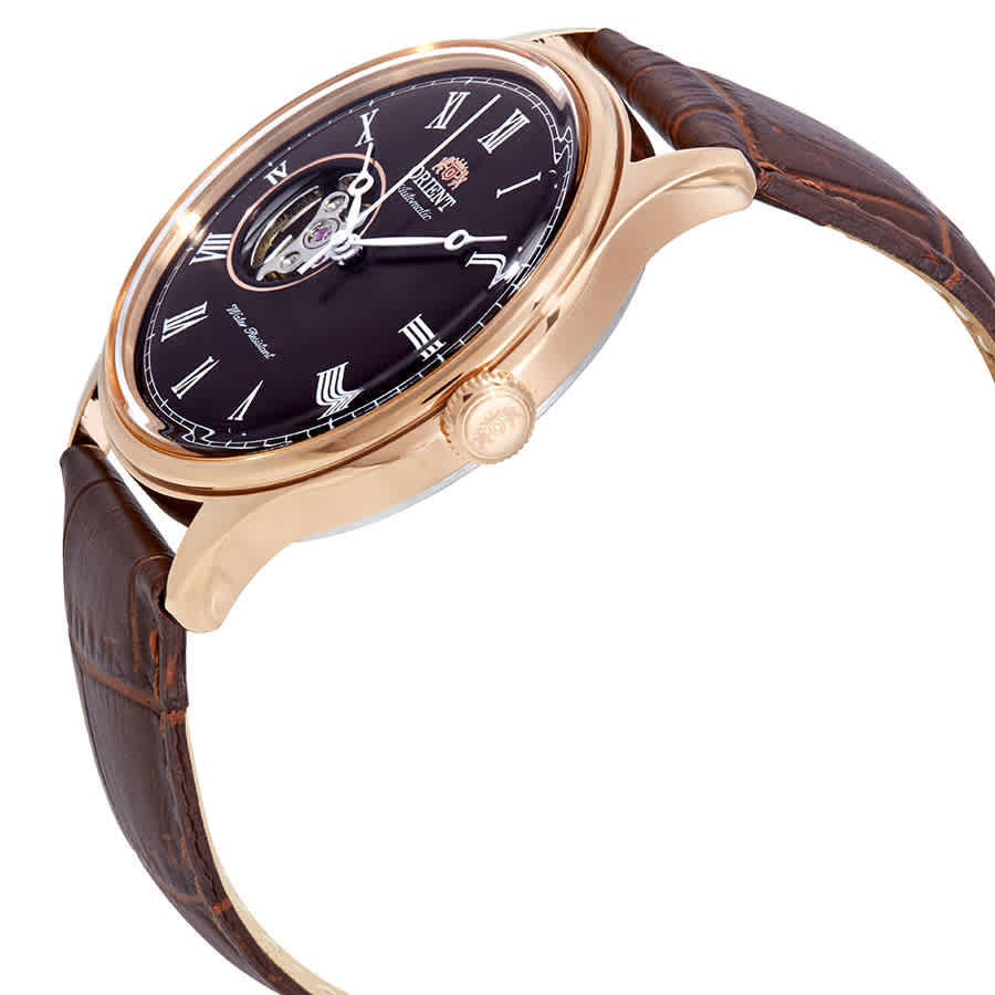 Orient Open Heart Automatic Brown Dial Mens Watch TAG00001T