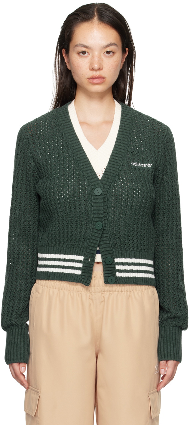 adidas Originals Green Knit Cardigan adidas Originals