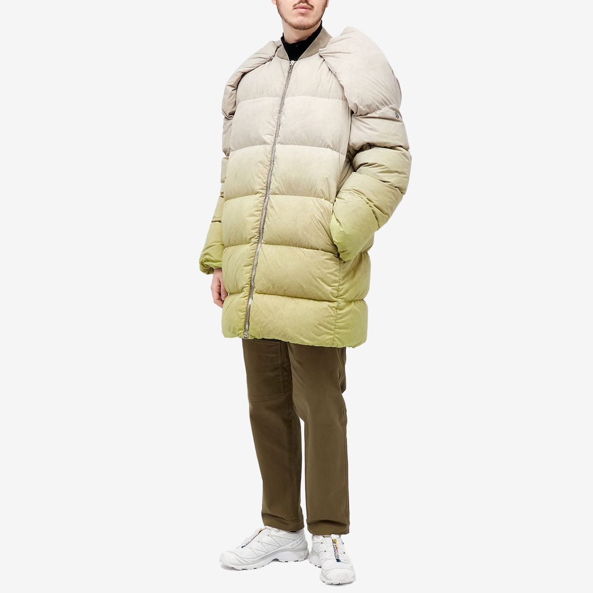 Rick Owens x Moncler Genius Convertible Padded Jacket in Dirt