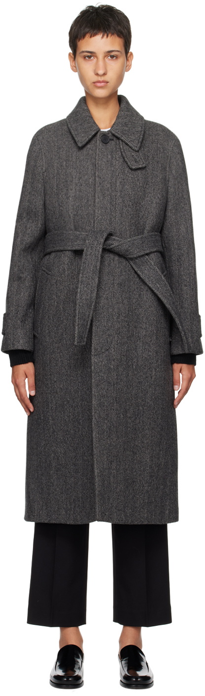 Dunst Gray Belted Coat