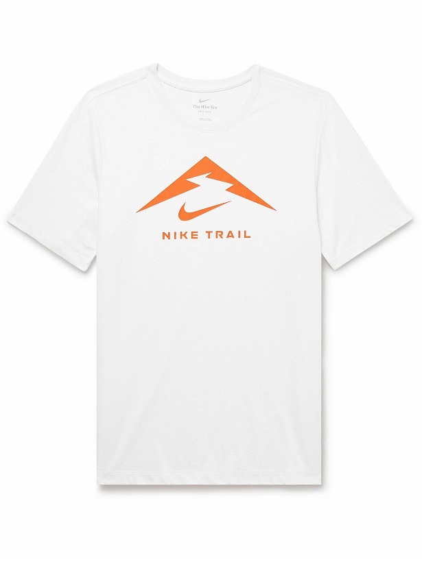 Photo: Nike Running - Trail Logo-Print Dri-FIT T-Shirt - White