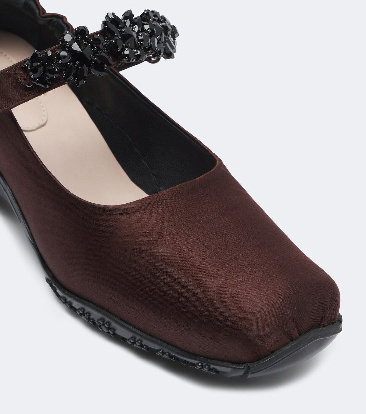 Simone Rocha Turbo embellished satin Mary Jane flats