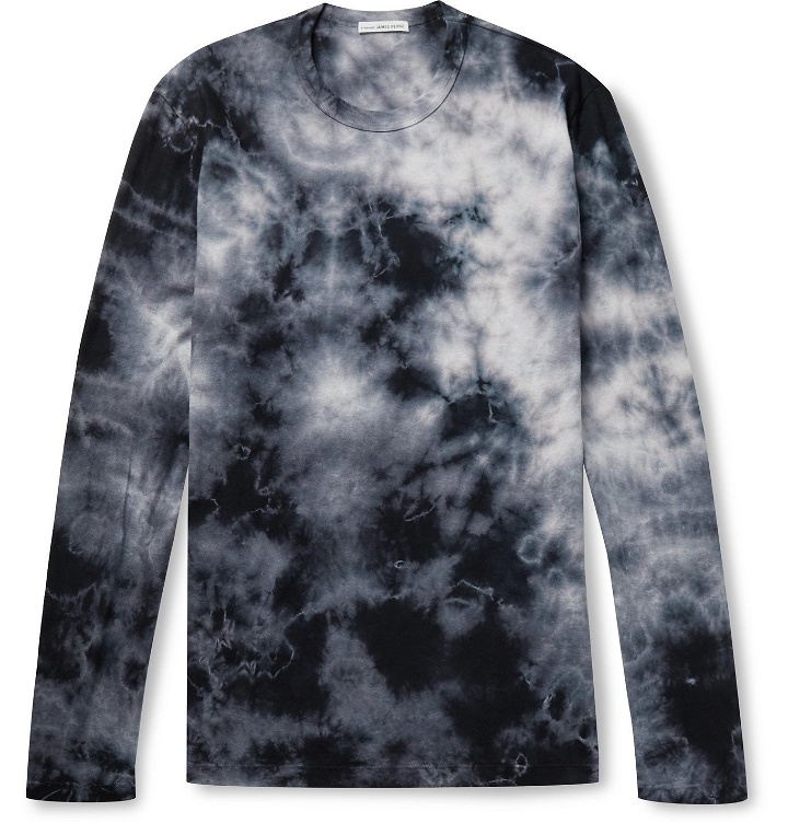 Photo: James Perse - Tie-Dyed Combed Cotton-Jersey T-Shirt - Blue