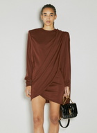 Saint Laurent Draped Wool Dress