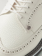 G/FORE - Gallivanter Pebble-Grain Leather Wingtip Golf Shoes - White