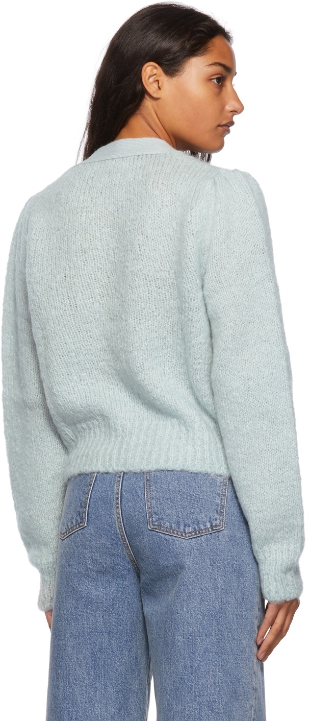 AMOMENTO Blue Mohair Grandma Cardigan AMOMENTO