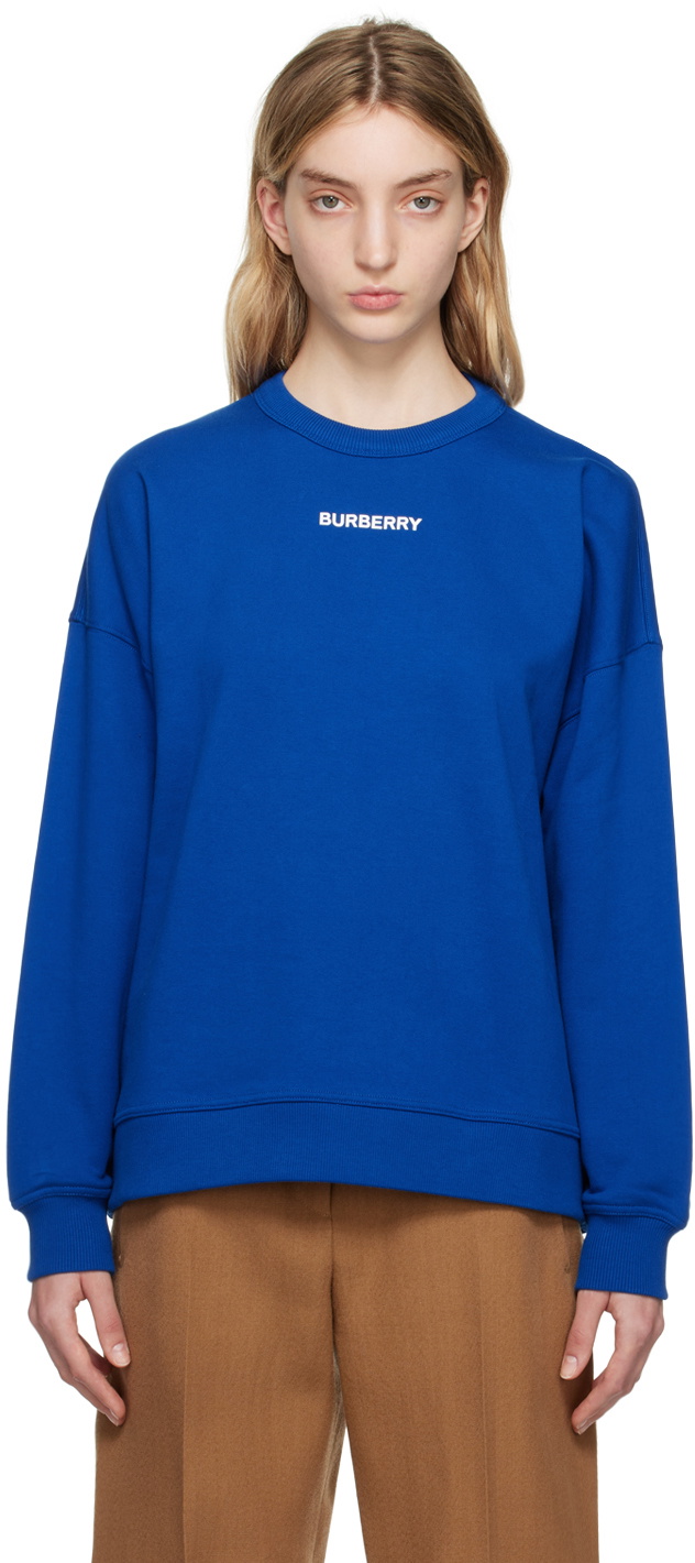 Burberry Blue Printed Sweatshirt Burberry