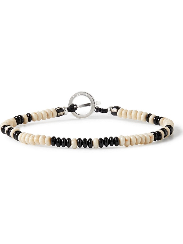 Photo: MIKIA - Onyx, Stone and Sterling Silver Beaded Bracelet - White