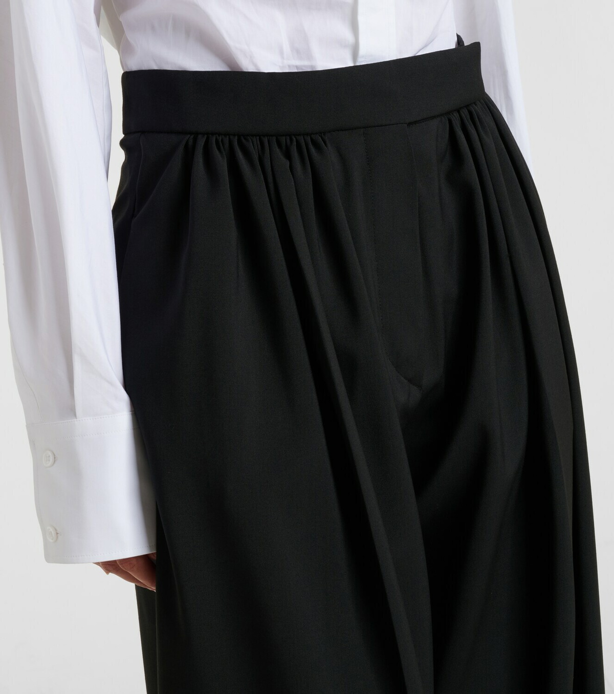 Sportmax Virgin wool pleated balloon pants