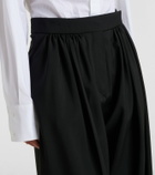 Sportmax Virgin wool pleated balloon pants
