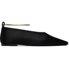 Jil Sander Black Ring Ballerina Flats