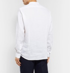Hugo Boss - Slim-Fit Grandad-Collar Linen Shirt - White