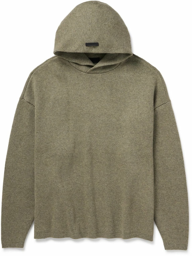 Photo: FEAR OF GOD ESSENTIALS - Knitted Hoodie - Green