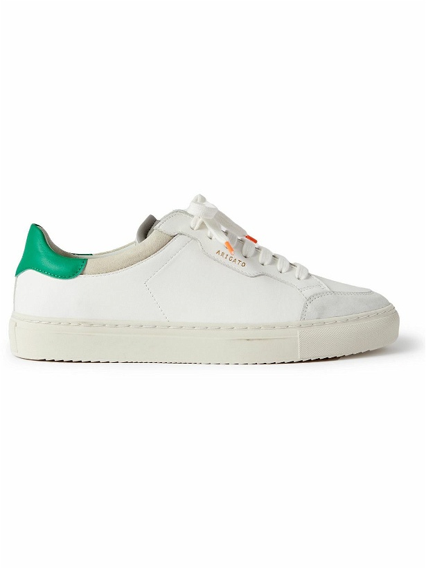 Photo: Axel Arigato - Clean 180 Nubuck-Trimmed Leather Sneakers - White