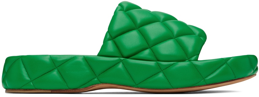 Photo: Bottega Veneta Green Padded Sandals