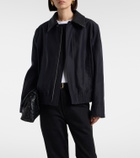 Bottega Veneta Intrecciato leather-trimmed canvas jacket