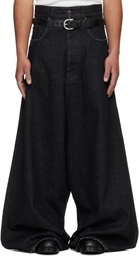 LU'U DAN Black Drop Crotch Jeans