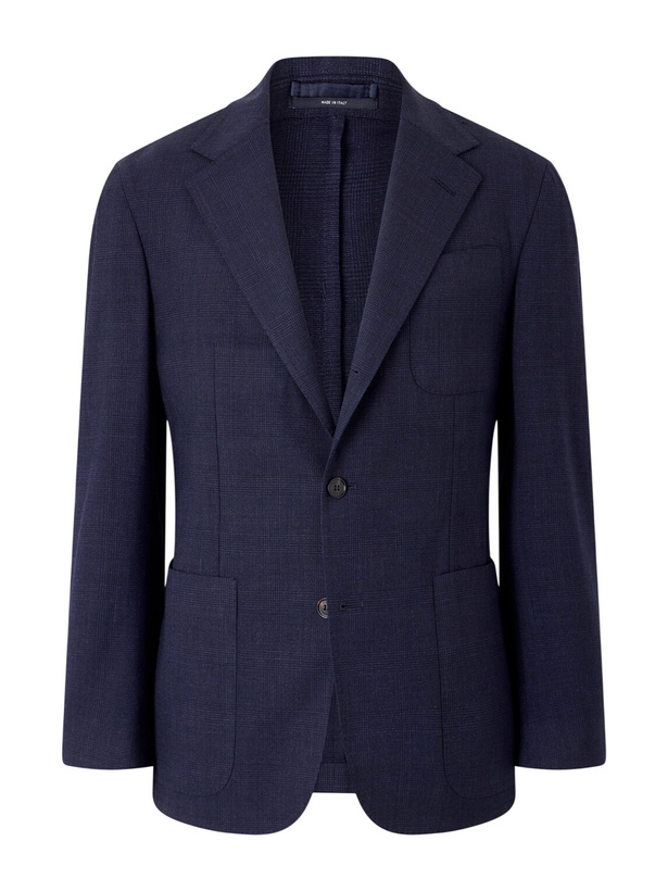 Photo: Dunhill - Wool and Mohair-Blend Prince of Wales Blazer - Blue