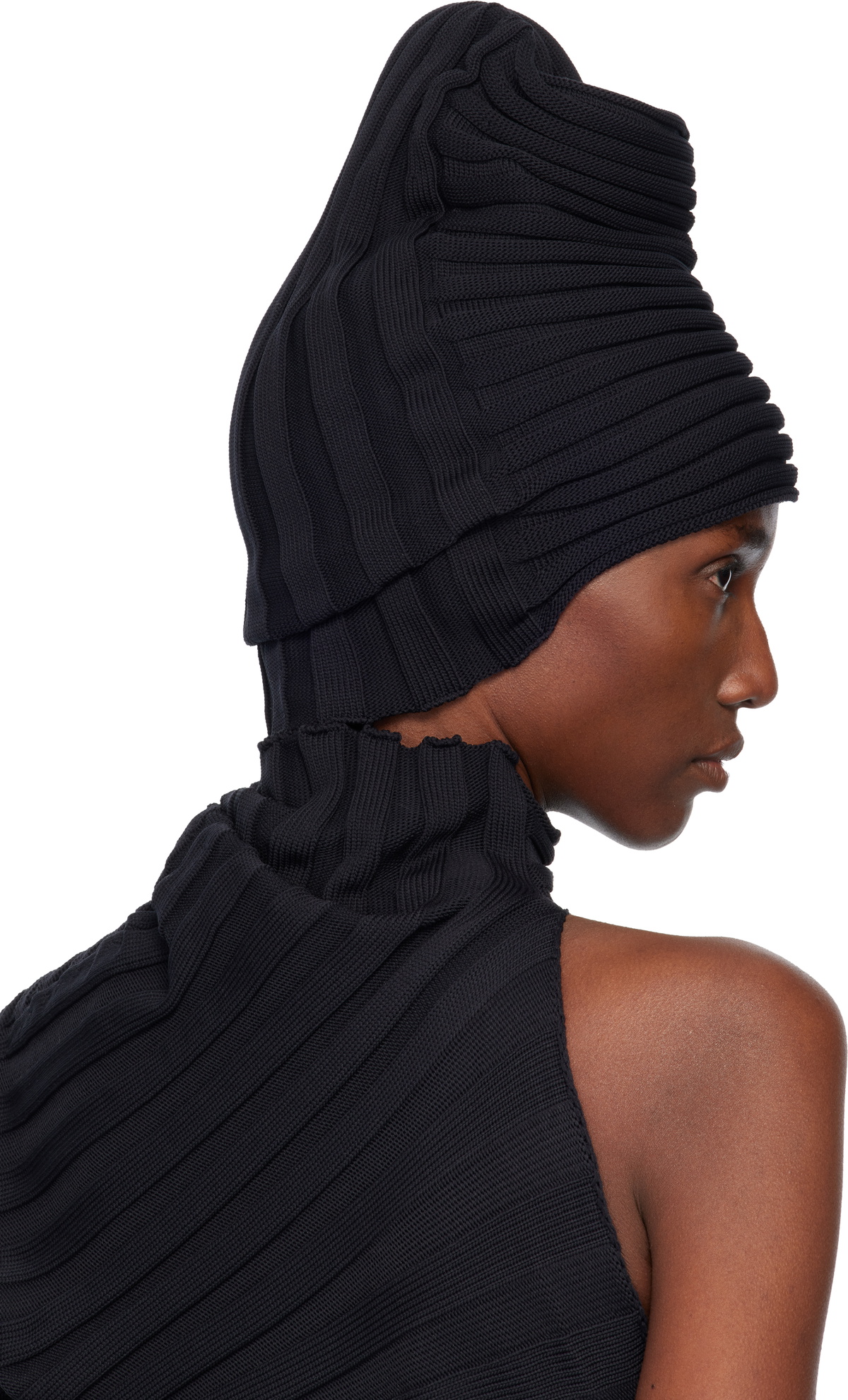 ISSEY MIYAKE Black Knit 'As It Is' Beanie