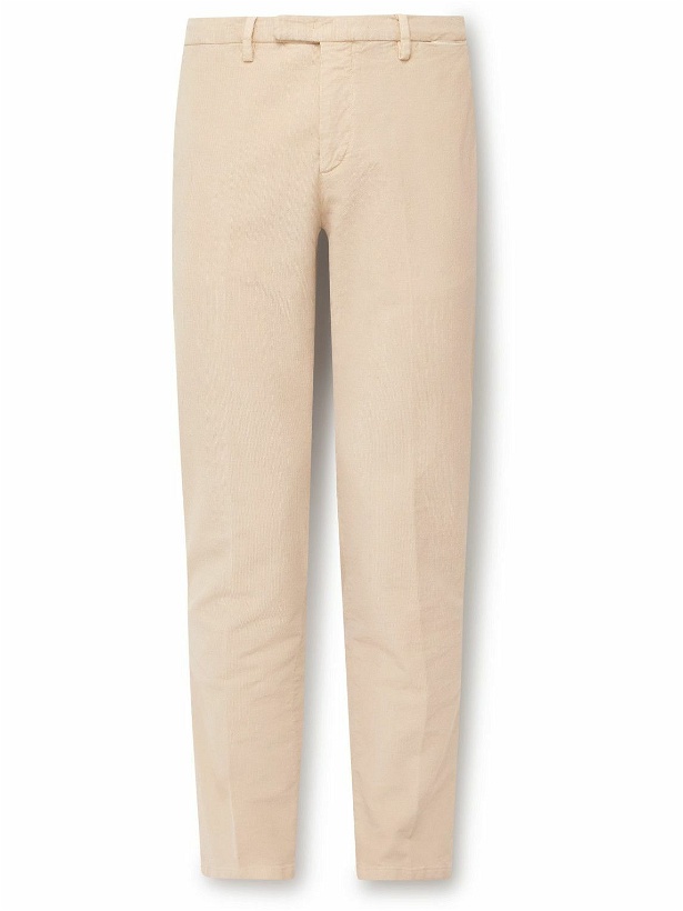 Photo: Boglioli - Slim-Fit Stretch-Cotton and Modal-Blend Corduroy Trousers - Neutrals