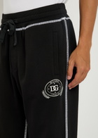 Dolce & Gabbana Logo-embroidered Cotton Sweatpants Black