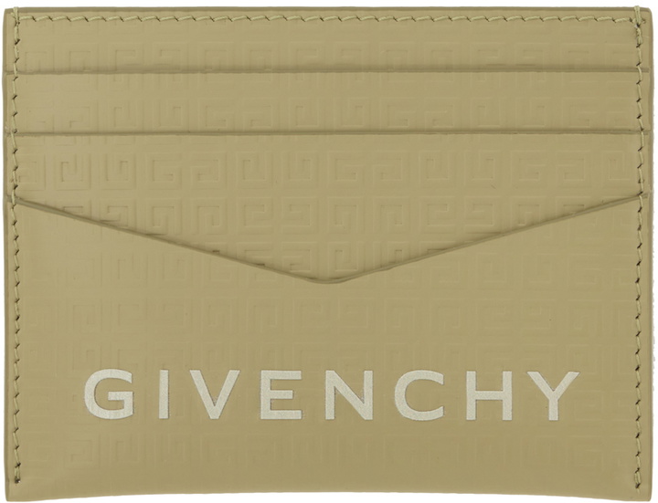 Photo: Givenchy Khaki 4G Micro Leather Card Holder