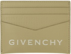 Givenchy Khaki 4G Micro Leather Card Holder