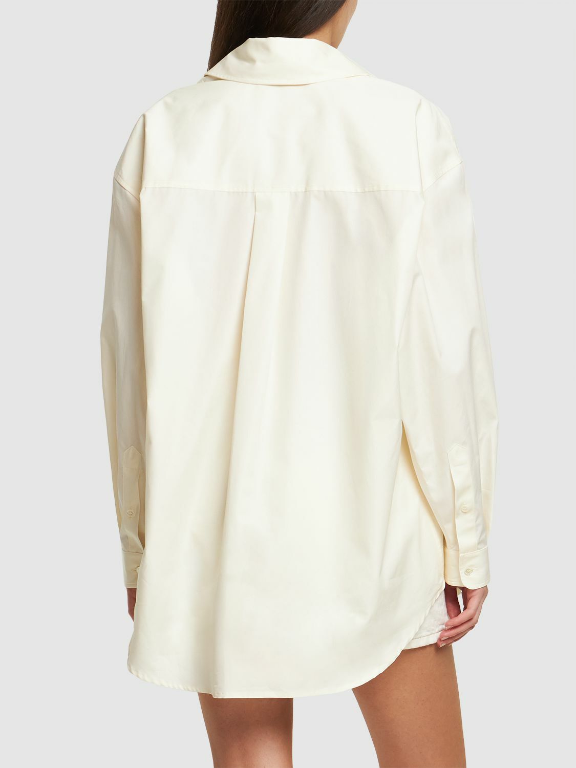 STRIPED PALM EMBROIDERED SHIRT