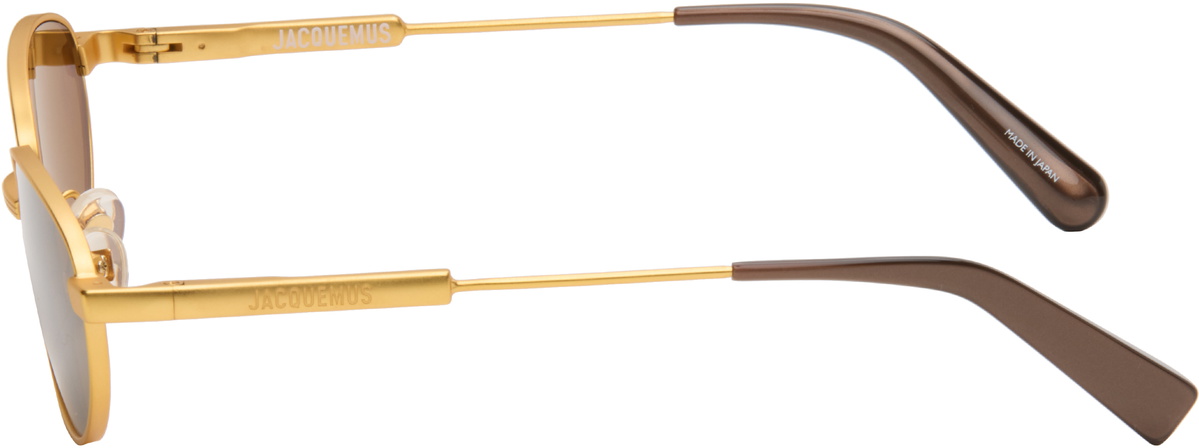 JACQUEMUS Gold 'The Alba' Sunglasses