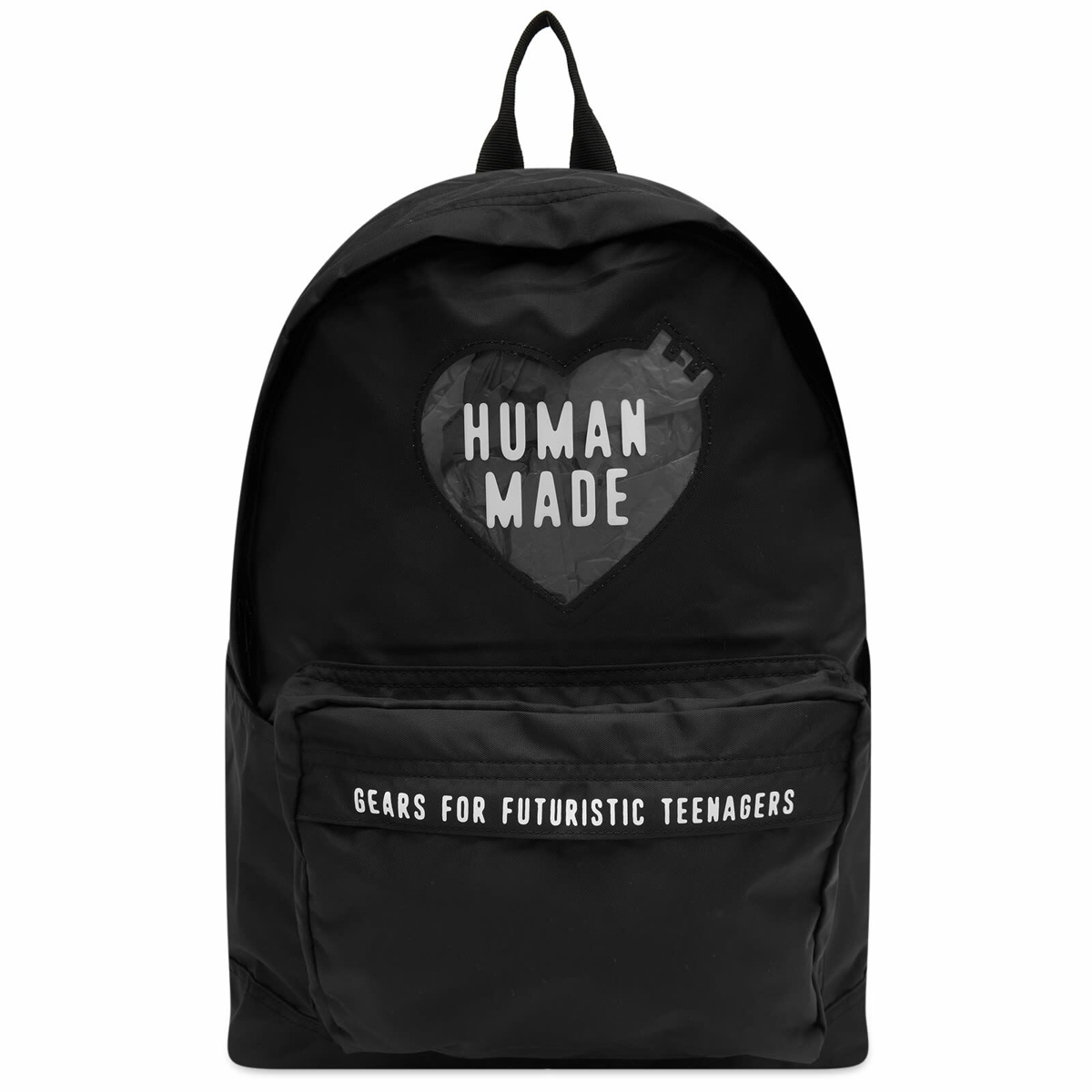 Human Made Men's Nylon Heart Backpack in Black Human Made