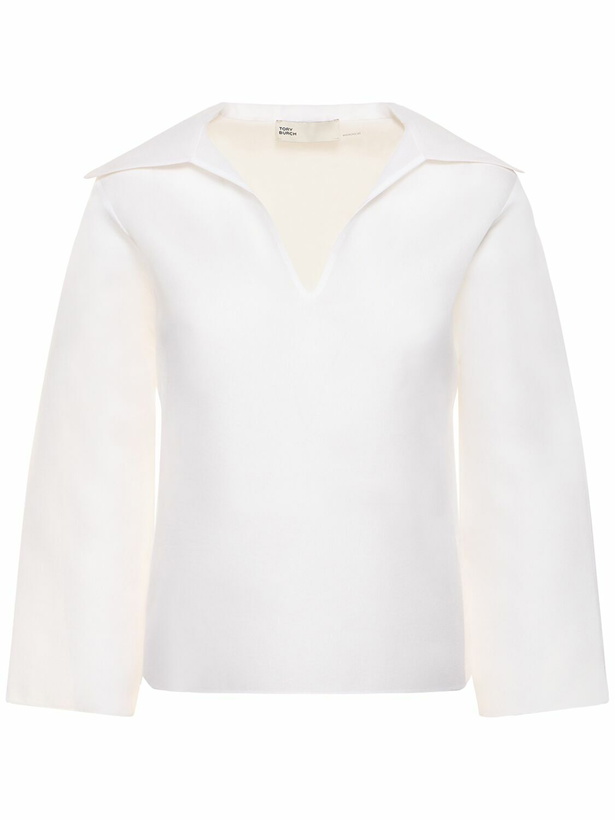 Photo: TORY BURCH Cotton Silk Gazar Tunic Shirt