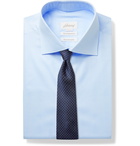 BRIONI - William Slim-Fit Cutaway-Collar Cotton-Twill Shirt - Blue