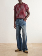 Aimé Leon Dore - Striped Cotton-Jersey T-Shirt - Red
