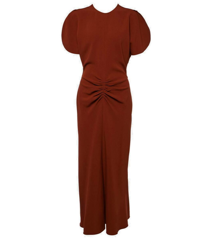 Photo: Victoria Beckham Puff-sleeve gathered midi dress